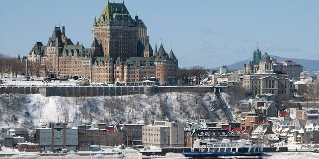 Quebec City and the Chateau Frontenac, view from Levis, Canada
